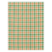 白 オレンジ 緑 Plaid タータン デザイン  テーブルクロス (正面)