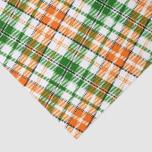 白 オレンジ 緑 Plaid タータン デザイン  薄葉紙 (詳細)