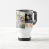 白、コラパーソナライズされたージュ6枚写真、おばあちゃん トラベルマグ (正面右)