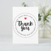 白 サンキューカード (スタンド正面)