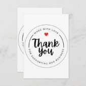 白 サンキューカード (正面/裏面)