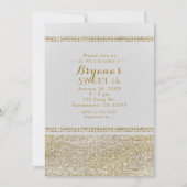 白&スパーキングゴールド グラムチックパーティー招待状 招待状 (正面)