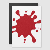 白＆トマトレッド グリッター スプラッシュ マグネット (カスタム) (正面/裏面)