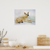 白 – ドイツ – 羊飼い ポスター (キッチン)