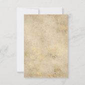 白、バーガンディー、ゴールドの花柄のウェディング 出欠カード (裏面)