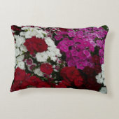白、ピンク、赤のディアンサスフローラ アクセントクッション (裏面)