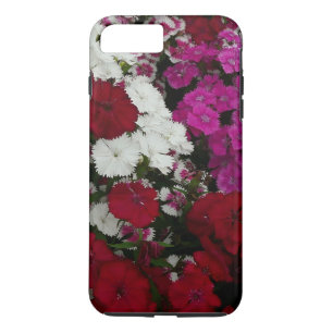 白、ピンク、赤のディアンサスフローラ iPhone 8 PLUS/7 PLUSケース