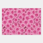 白、ピンク、黄色のバラ ラッピングペーパーシート (正面2)