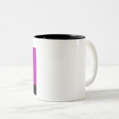 白、ピンク、黒グラデーション ツートーンマグカップ (正面右)