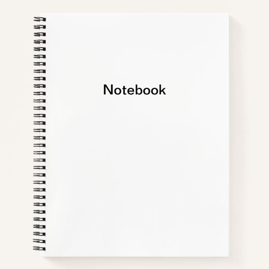 白（プレーン） ノートブック (正面)