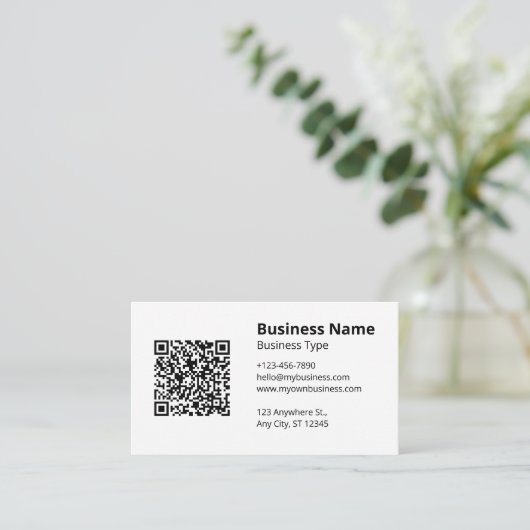 白(プレーン) 名刺 (スタンド正面)