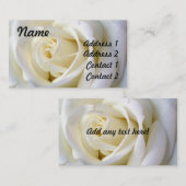 白、プロフィールカードは上がりました 名刺 (正面/裏面)