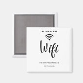 白 ミニマリスト シンプル WiFi パスワード マグネット (正面/裏面)