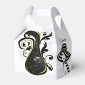 白 – モダン大理石ブラック抽象芸術ギフトボックス フェイバーボックス (裏面サイド)