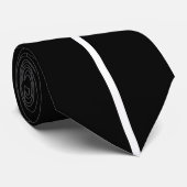 白(中央)細い縦線(黒) ネクタイ (ロール)