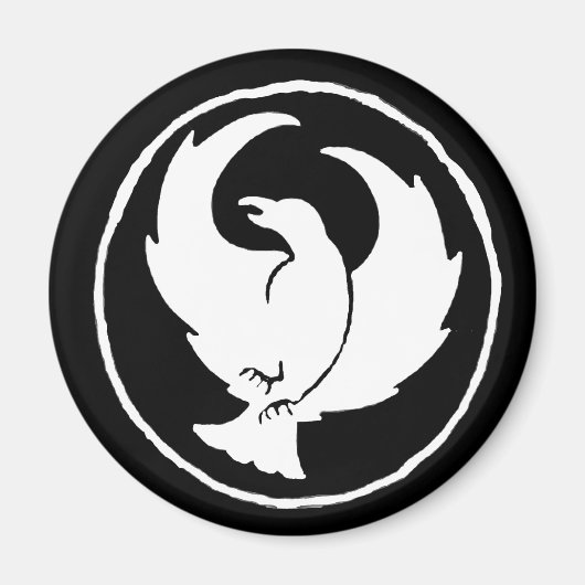 白、丸または四角のクラウドフット磁石 マグネット (正面)