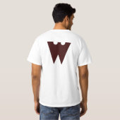 白「仕事中毒」のTシャツ Tシャツ (裏面フル)