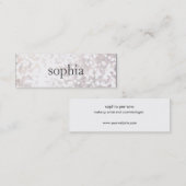 白《写真》ぼけ味お洒落メイクアップアーティスト スキニー名刺 (正面/裏面)