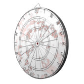 白，大理石，バラ金ゴールドモダン，シック，美しい， ダーツボード (正面右)