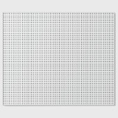 白（小さな黒い斑点） ラッピングペーパー (フラット)