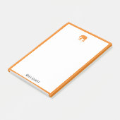 白(明るいオレンジ色の象縁ど付きと+名前) ポストイット (アングル)