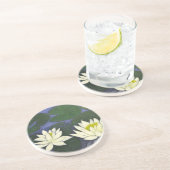 白《植物》スイレン花アキ絵画リル コースター (側面)