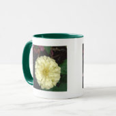 白《植物》百日草 マグカップ (正面左)