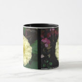 白《植物》百日草 マグカップ (中央)