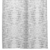 白、樺の木の樹皮の写真 シャワーカーテン (正面)