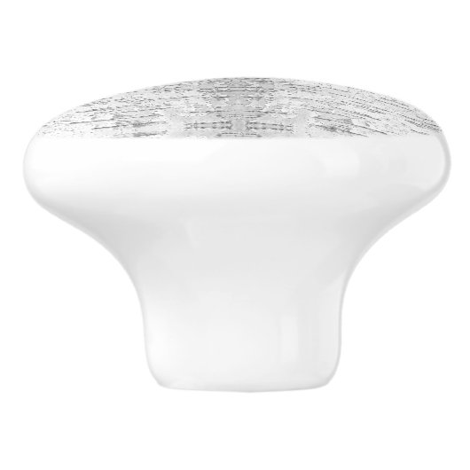 白、樺の木の樹皮の写真 セラミックノブ (側面)