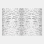 白、樺の木の樹皮の写真 ラッピングペーパーシート (正面2)