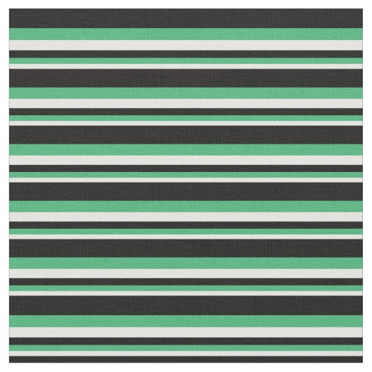 白、海緑、黒の色のパターン ファブリック (クローズアップ)