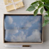 白/灰色の雲と青い空のティッシュペーパー 薄葉紙 (ギフト)