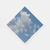 白/灰色の雲と青い空のナプキン スタンダードランチョンナプキン (角)