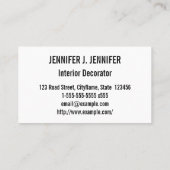 白/灰色の雲と青い空の名刺 名刺 (裏面)