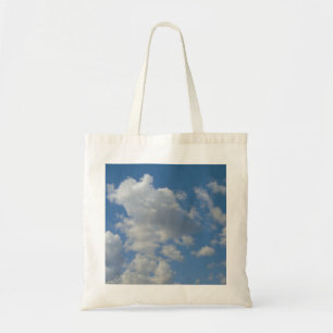 白/灰色の雲と青空のトートバッグ トートバッグ