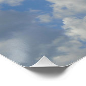 白/灰色の雲と青空 ポスター (コーナー)