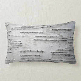 白、灰色、黒の樺の木樹皮 ランバークッション