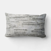 白、灰色、黒の樺の木樹皮 ランバークッション (裏面)