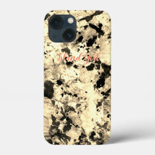 白、灰色、黒の花崗岩 iPhone 13 MINIケース