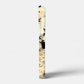 白、灰色、黒の花崗岩 Case-Mate iPhoneケース (裏面 / 左)