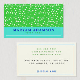 (白、緑、ターコイズ、アイボリーモダン縁ど) コーリングカード