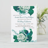 白 / 緑 / 青い花のクリスピーホワイト 招待状 (スタンド正面)