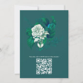 白/緑/青い花のCryspy White 招待状 (裏面)