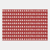 白、緑、青のクリスマスツリー ラッピングペーパーシート (正面)