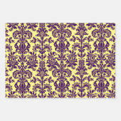 白、緑、黄色の紫の乳房 ラッピングペーパーシート (正面2)