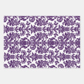 白、緑、黄色の紫の乳房 ラッピングペーパーシート (正面)