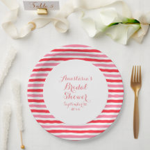 白 赤 ピンク ストライプ  ブライズ シャワー