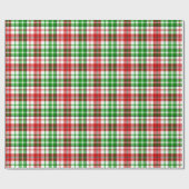 白 赤 緑 Plaid ターターンデザイン  ラッピングペーパー (フラット)