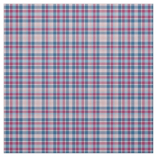 白、赤、青の線の格子模様 ファブリック (見本)
